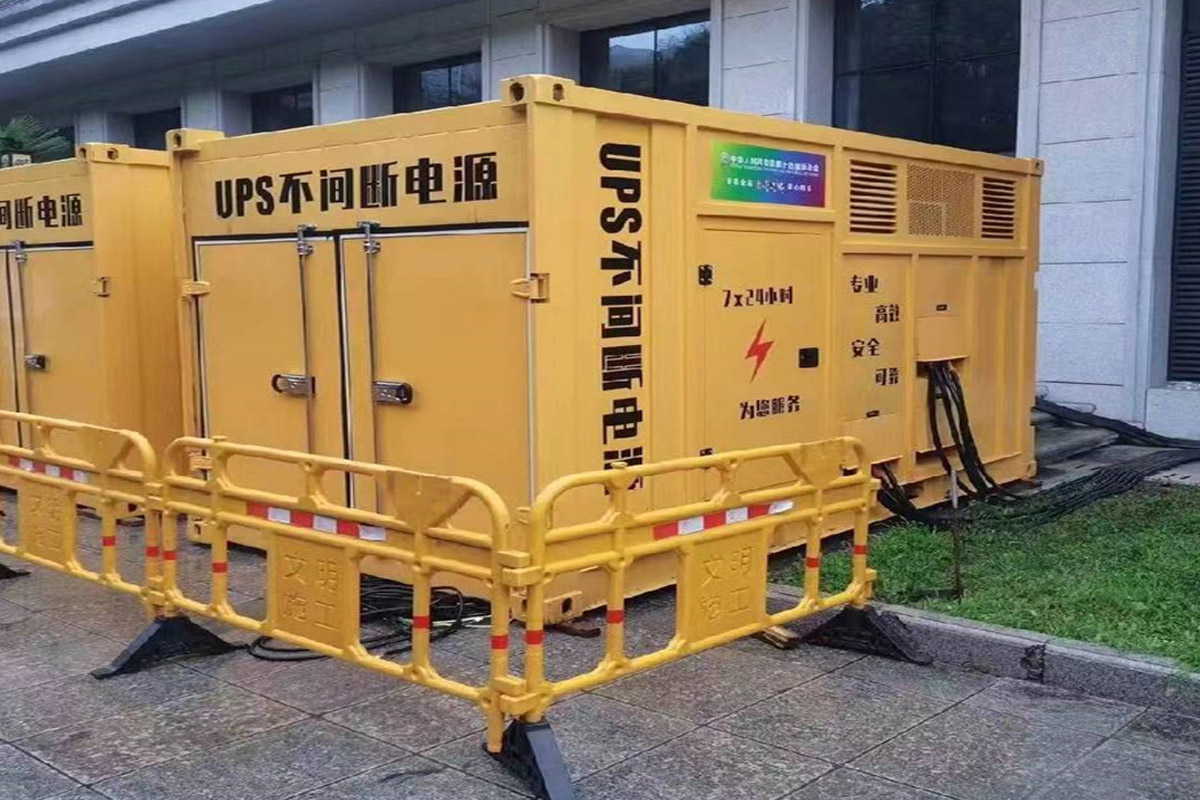 揭阳发电机租赁施工现场